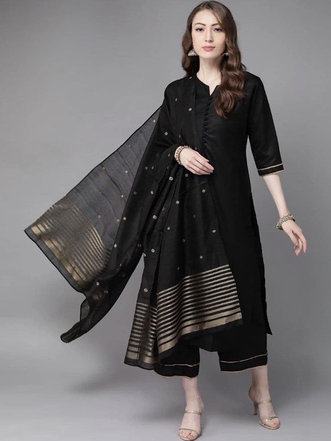Chhipa Prints Women Regular Kurta with Palazzos & With Dupatta - view 1
