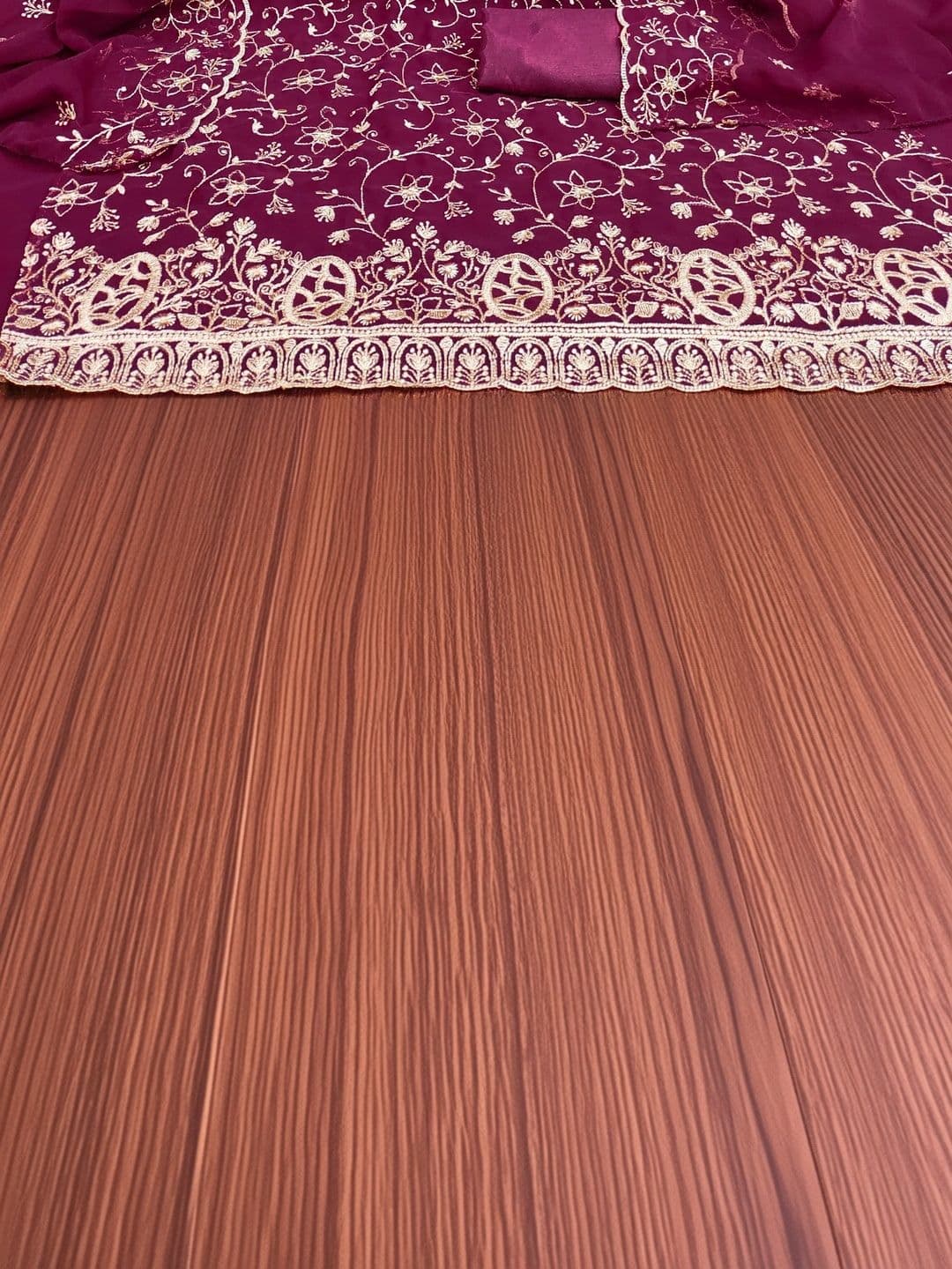 Dhaaga Ghar Embroidered Unstitched Dress Material thumbnail 2