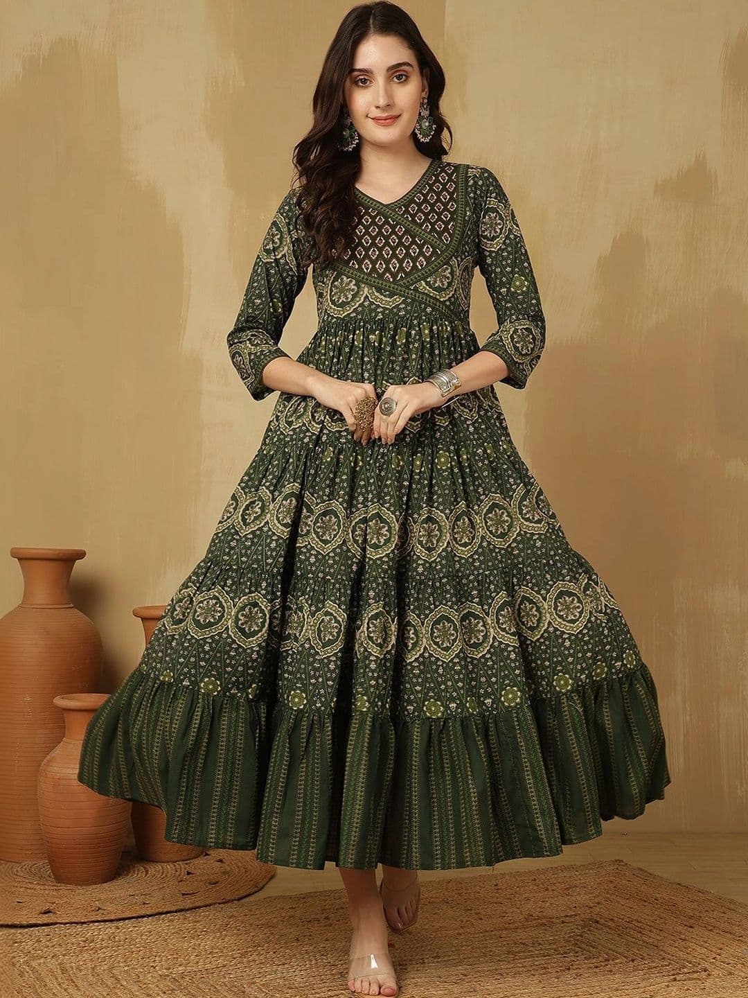 Sangria Women Ethnic Motifs Printed Anarkali Kurta - view 1