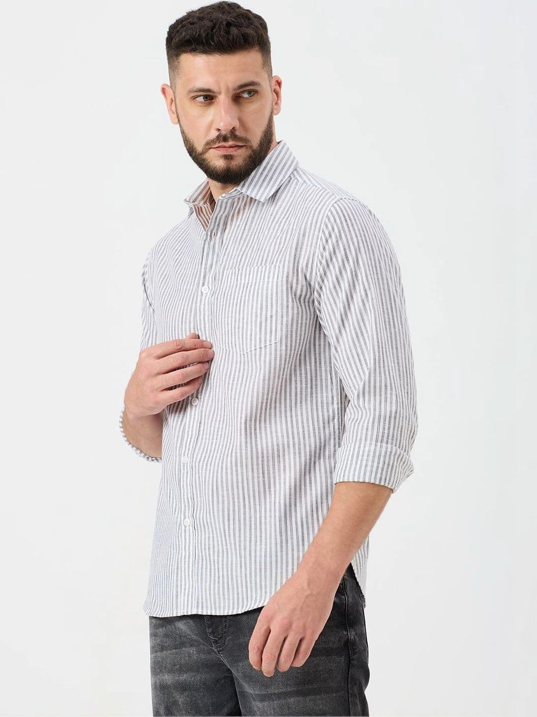 Mast & Harbour Men Comfort Striped Casual Shirt thumbnail 5