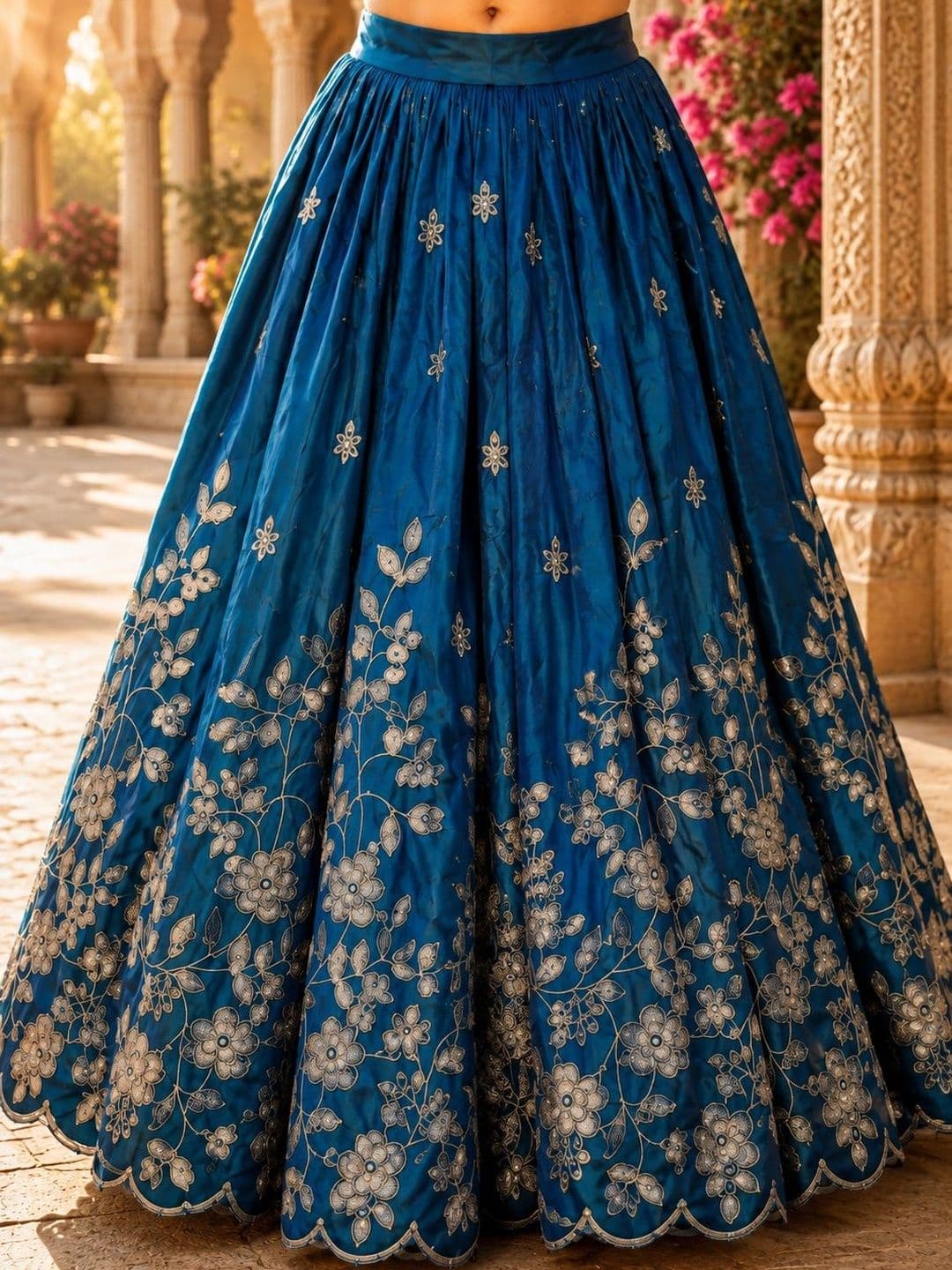 Sangria Girls Embroidered Thread Work Ready to Wear Lehenga & Choli thumbnail 2