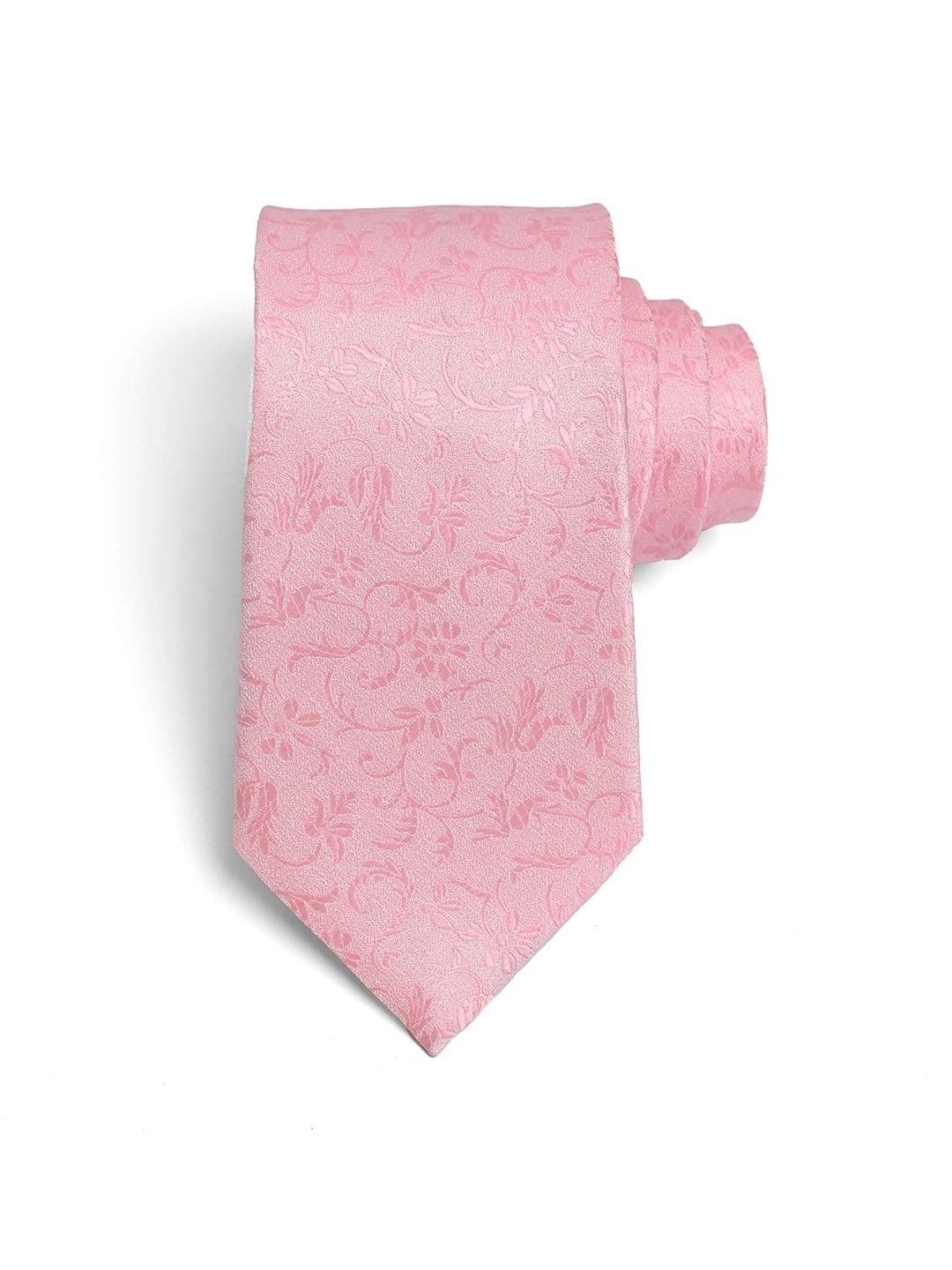 Cazzano Men Pink Woven Design Tie thumbnail 7