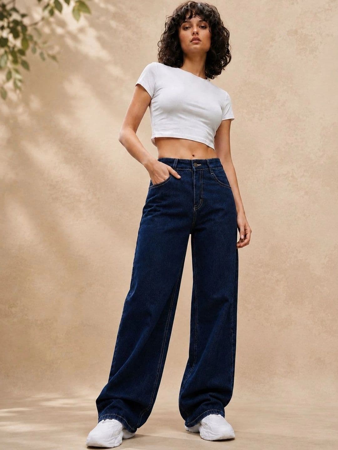 DressBerry Women Comfort Wide Leg High-Rise Stretchable Jeans thumbnail 4