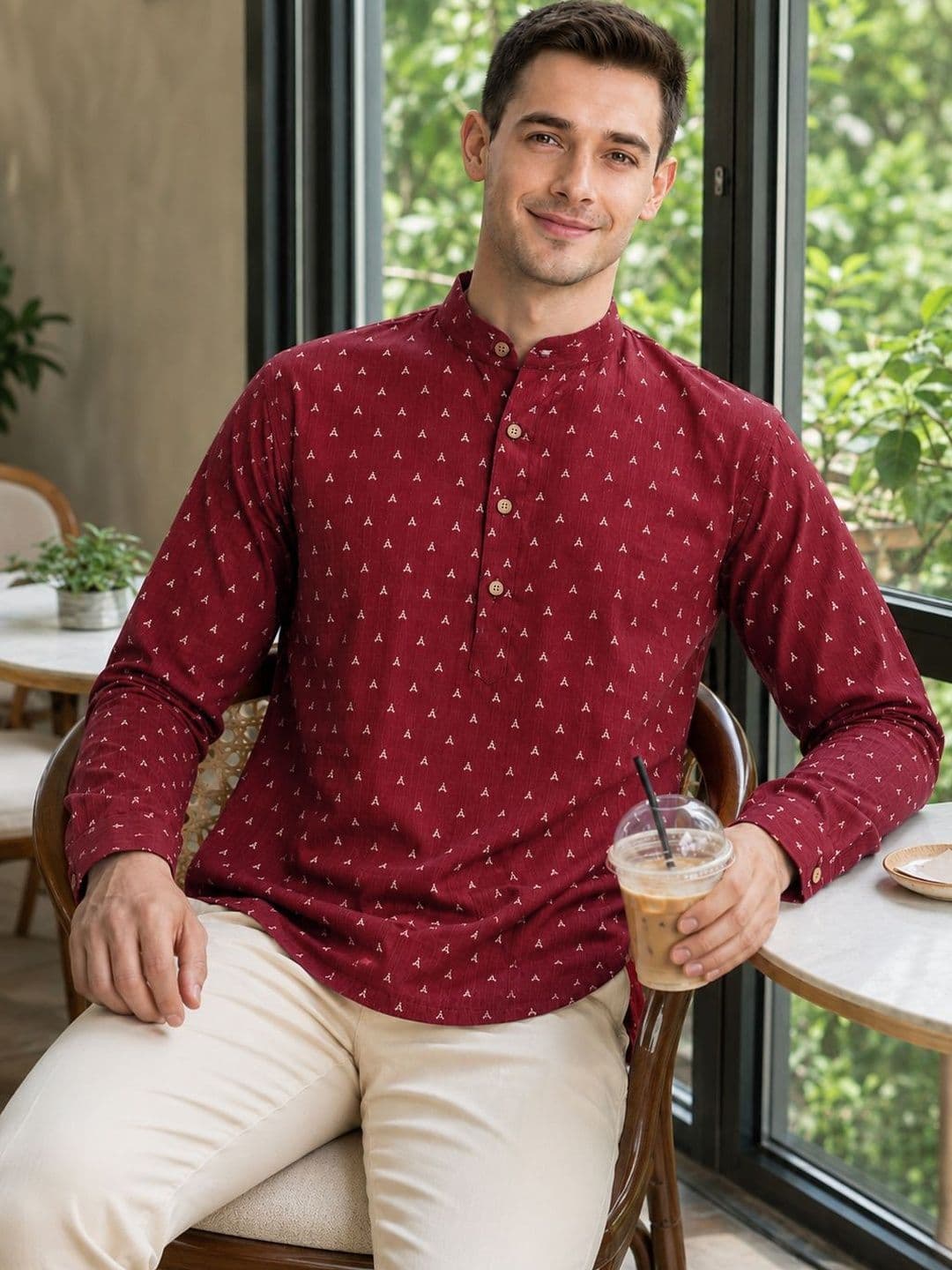 Anouk Men Ethnic Motifs Printed Kurta thumbnail 3
