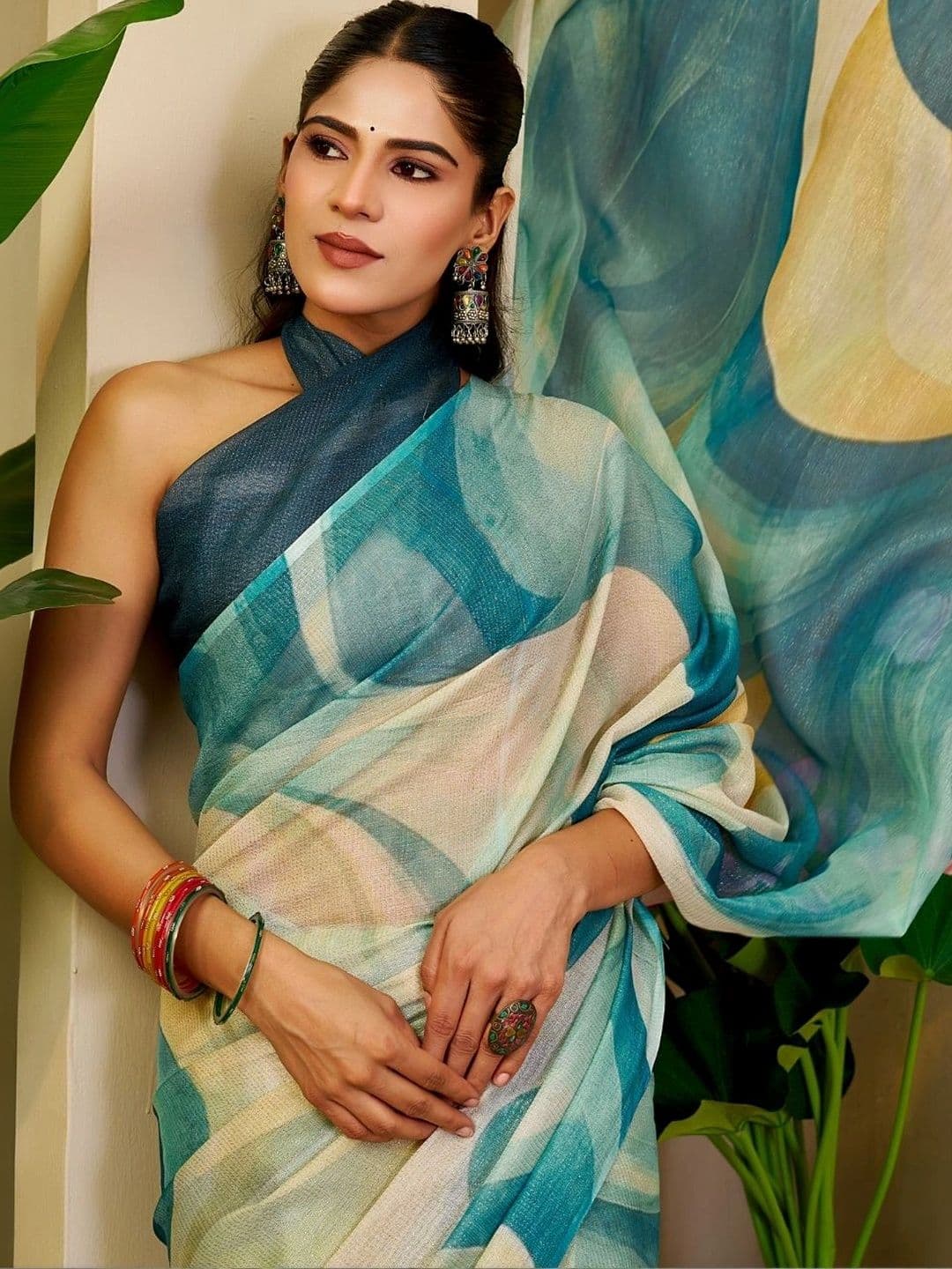 Mitera Tissue Designer Saree thumbnail 5