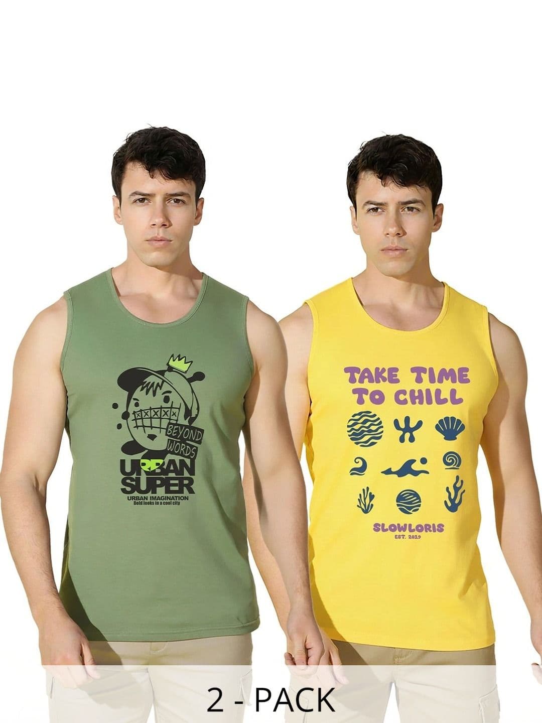 CRYPTIC Men 2  Sleeveless round neck  Printed T-shirt - view 1