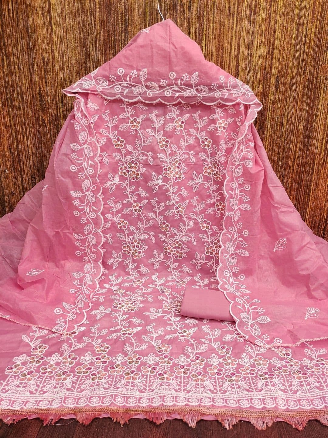 Dhaaga Ghar Embroidered Unstitched Dress Material thumbnail 3