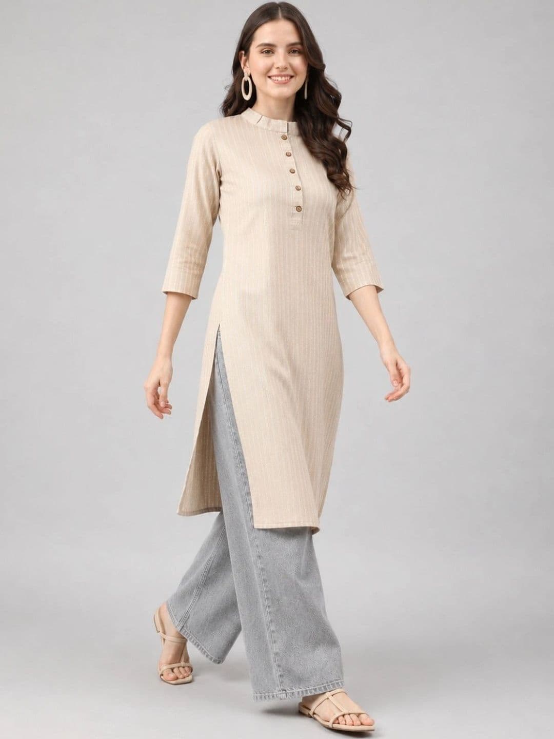 Anouk X fwd Women Striped Kurta - view 1