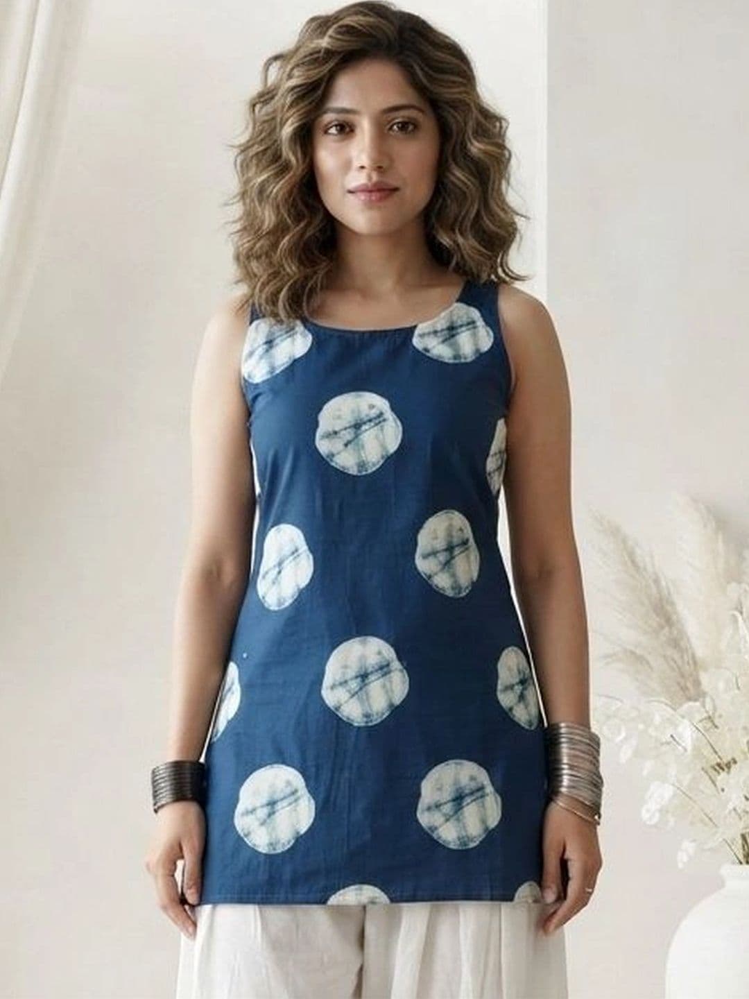 HERE&NOW Women Printed Regular Pure Cotton Kurta with Salwar thumbnail 5