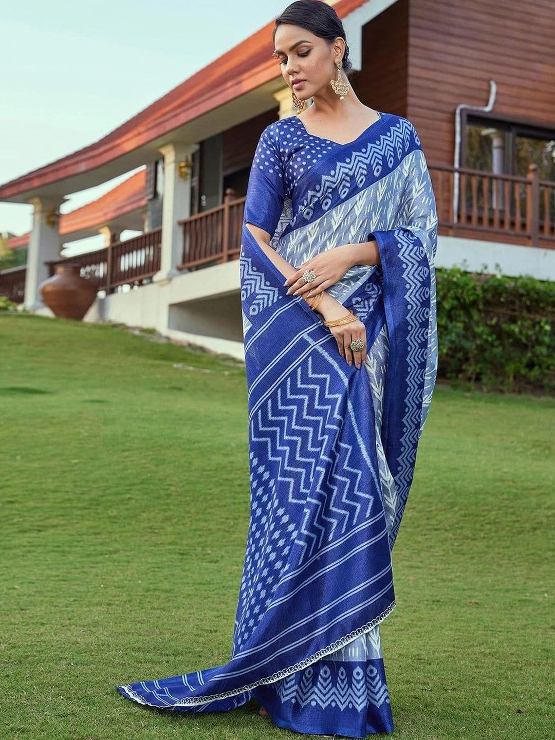 SANISA Ethnic Motifs Pure Cotton Saree thumbnail 3