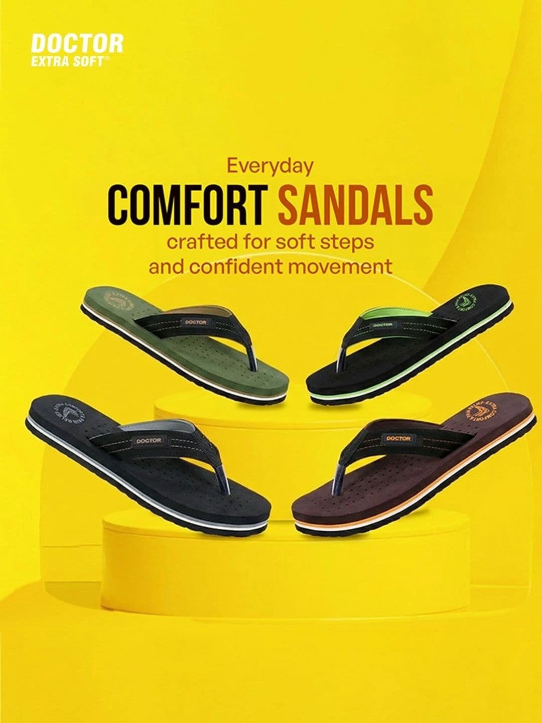 DOCTOR EXTRA SOFT Men Perforated Orthopedic Non-Slip Thong Flip-Flops thumbnail 6