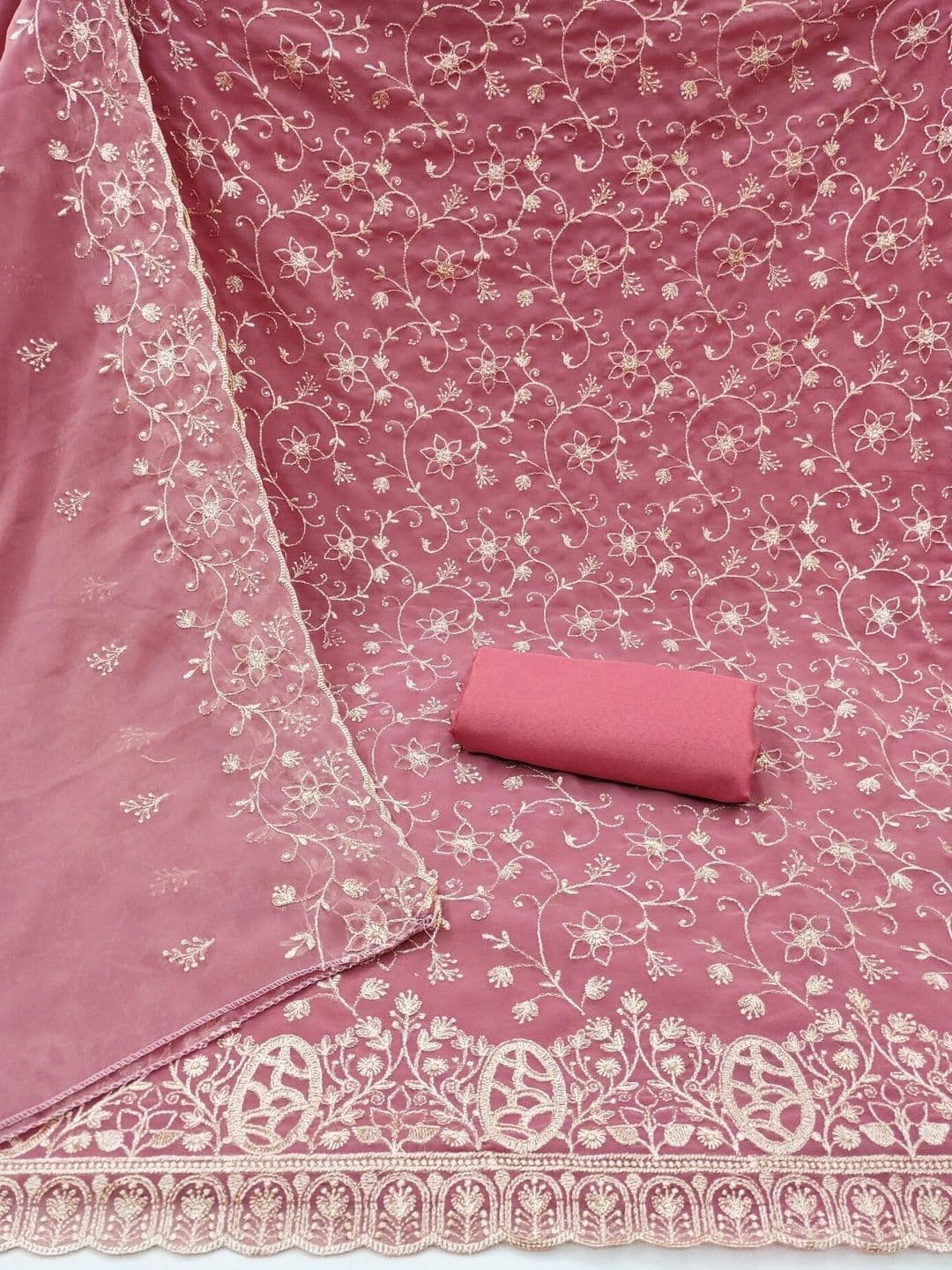 Dhaaga Ghar Embroidered Unstitched Dress Material thumbnail 2
