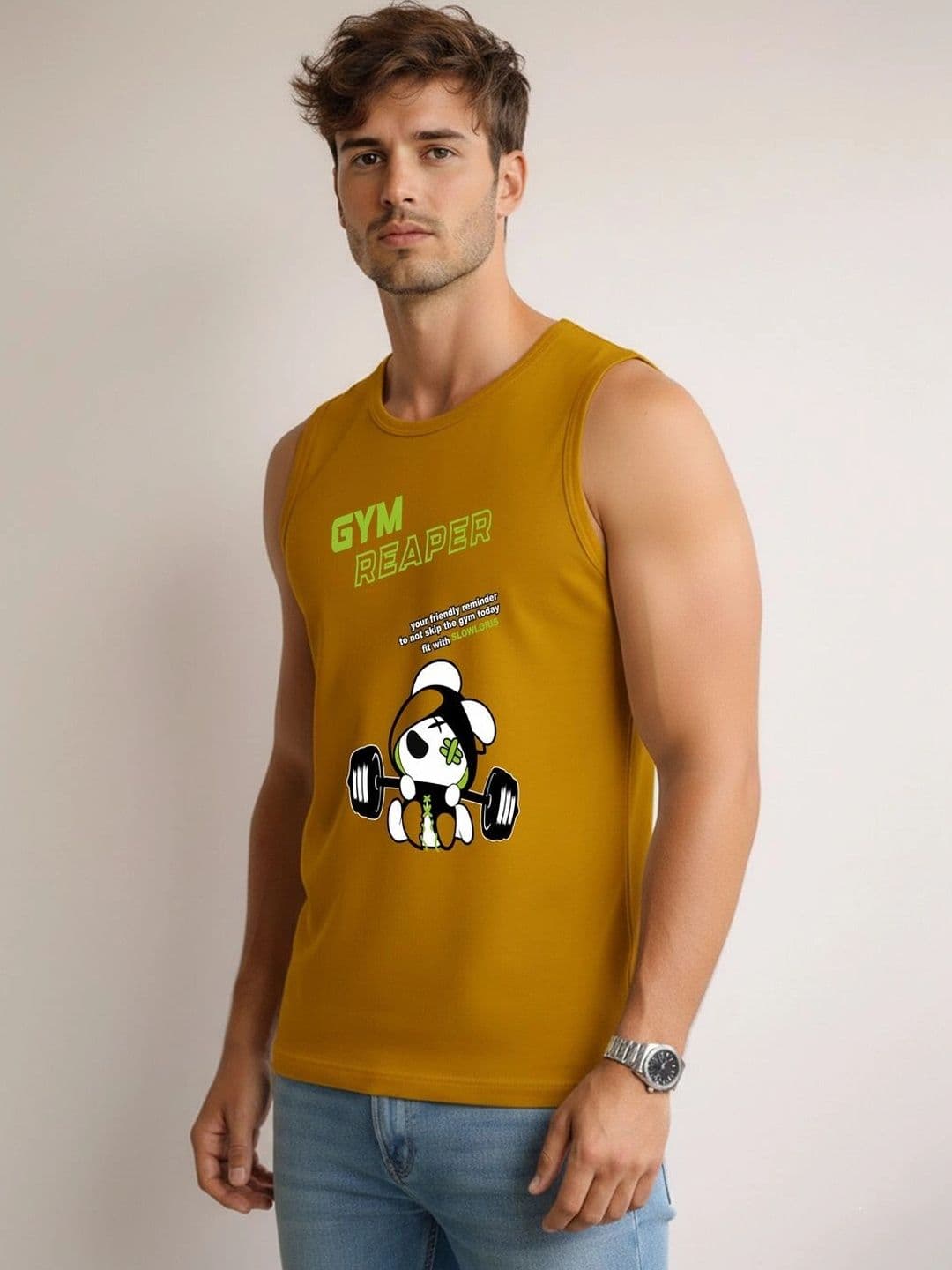 SLOWLORIS Men Pack of 2 Cotton Printed T-shirt thumbnail 6