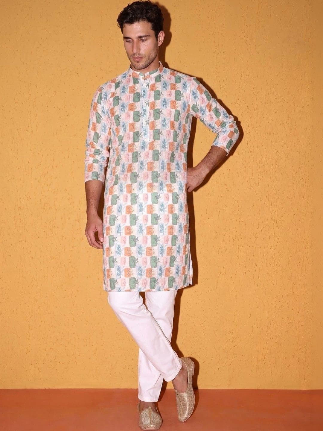 DRIP CHOWK Men Embellished Thread Work Kurta thumbnail 2