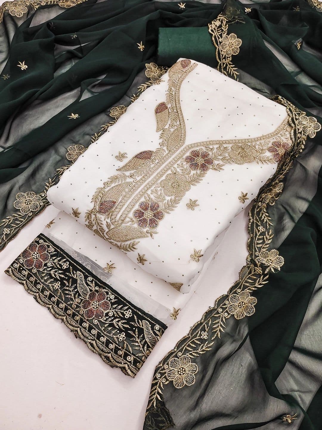 TAVAS Embroidered Unstitched Dress Material thumbnail 3
