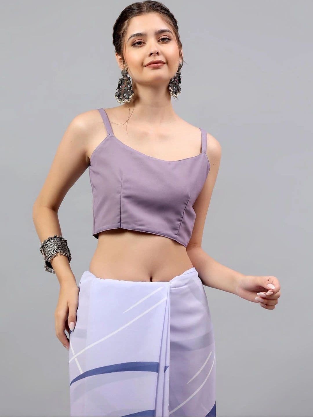 Pixie lane Poly Georgette Saree thumbnail 7