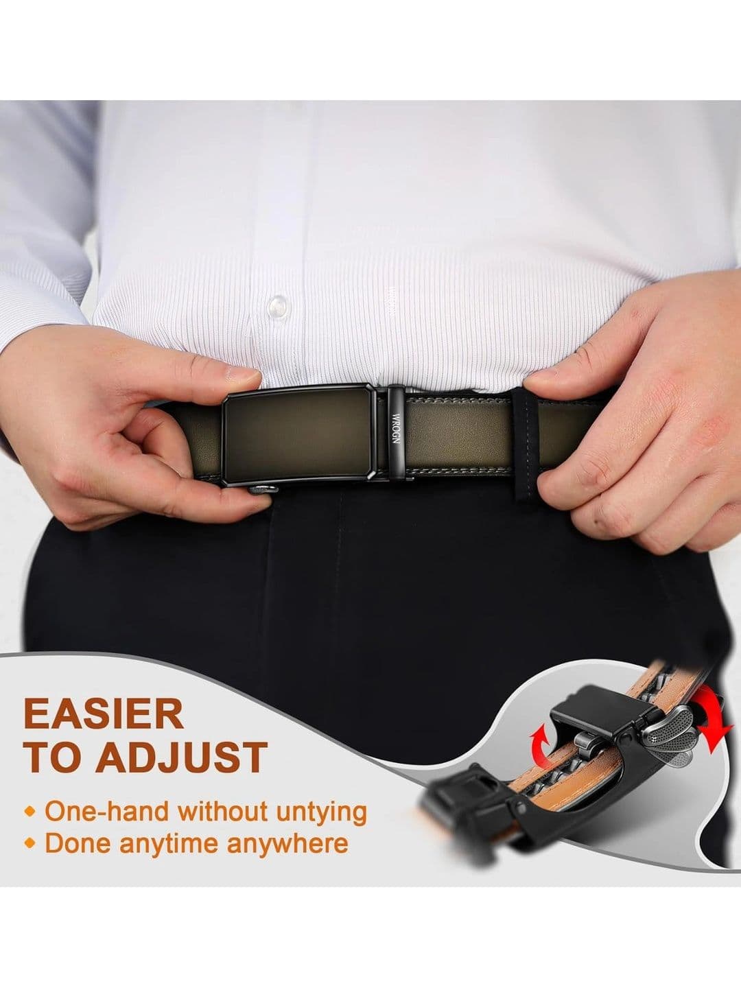 WROGN Men Solid PU Belt thumbnail 6
