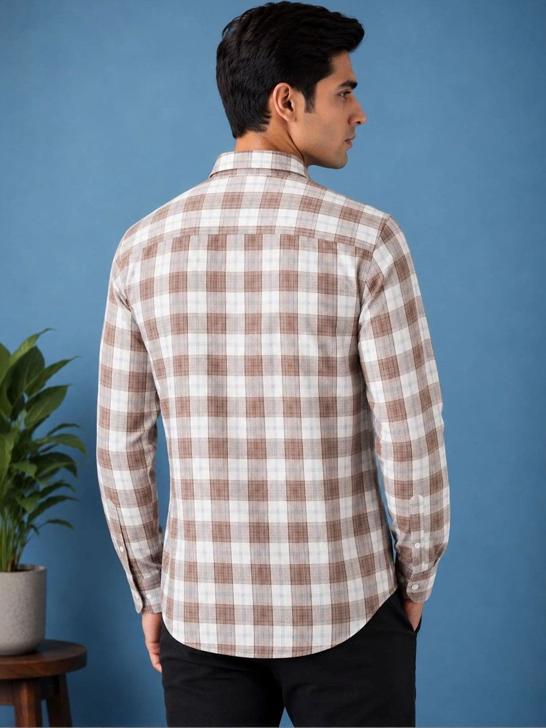 Chennis Men Slim Fit Checked Casual Shirt thumbnail 3