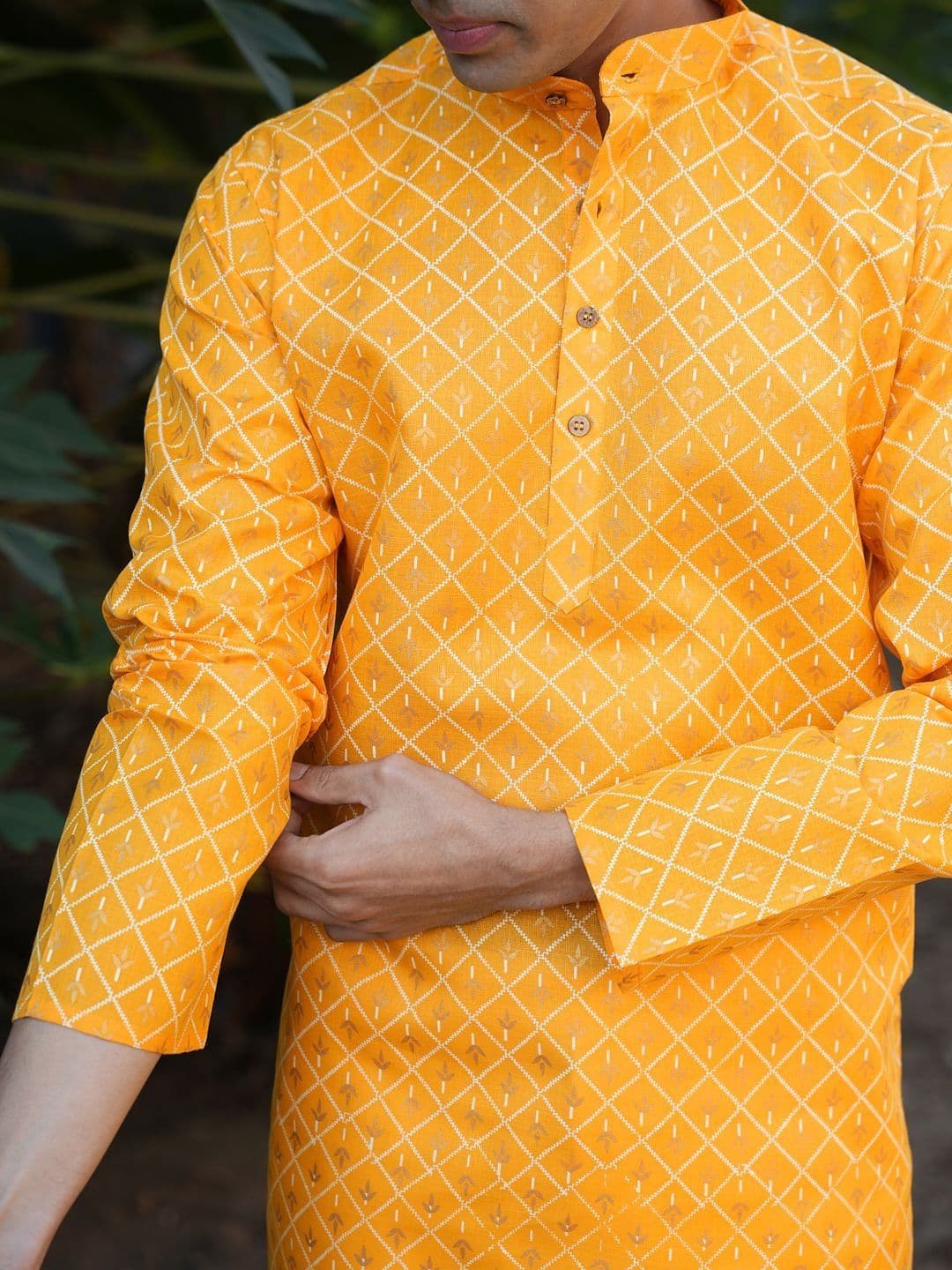 Anouk Printed Band Collar Straight Long Kurta thumbnail 4