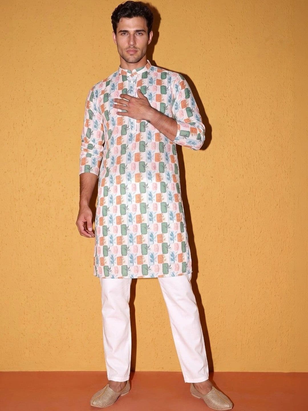 DRIP CHOWK Men Embellished Thread Work Kurta - view 1
