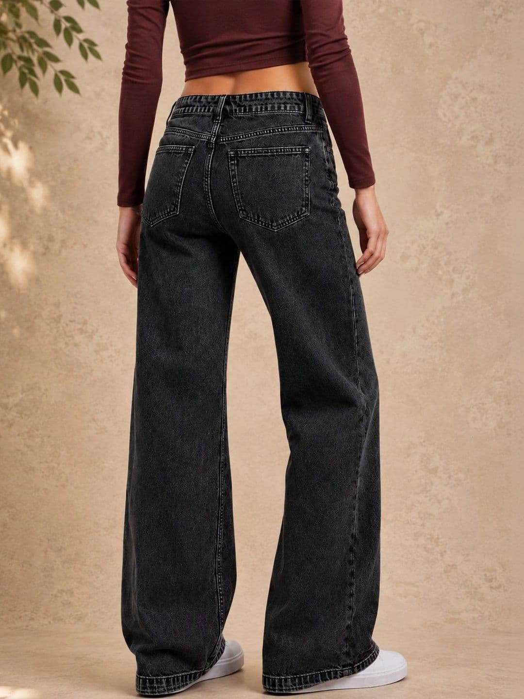 DressBerry Women Comfort Wide Leg High-Rise Light Fade Acid Wash Stretchable Jeans thumbnail 5