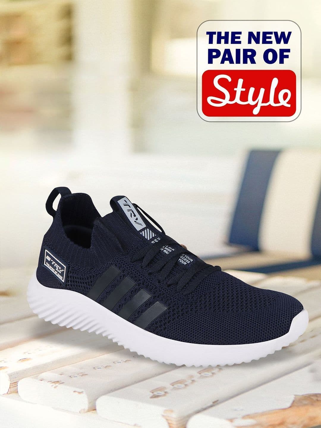 TRV Men Mesh Running Non-Marking Shoes thumbnail 2