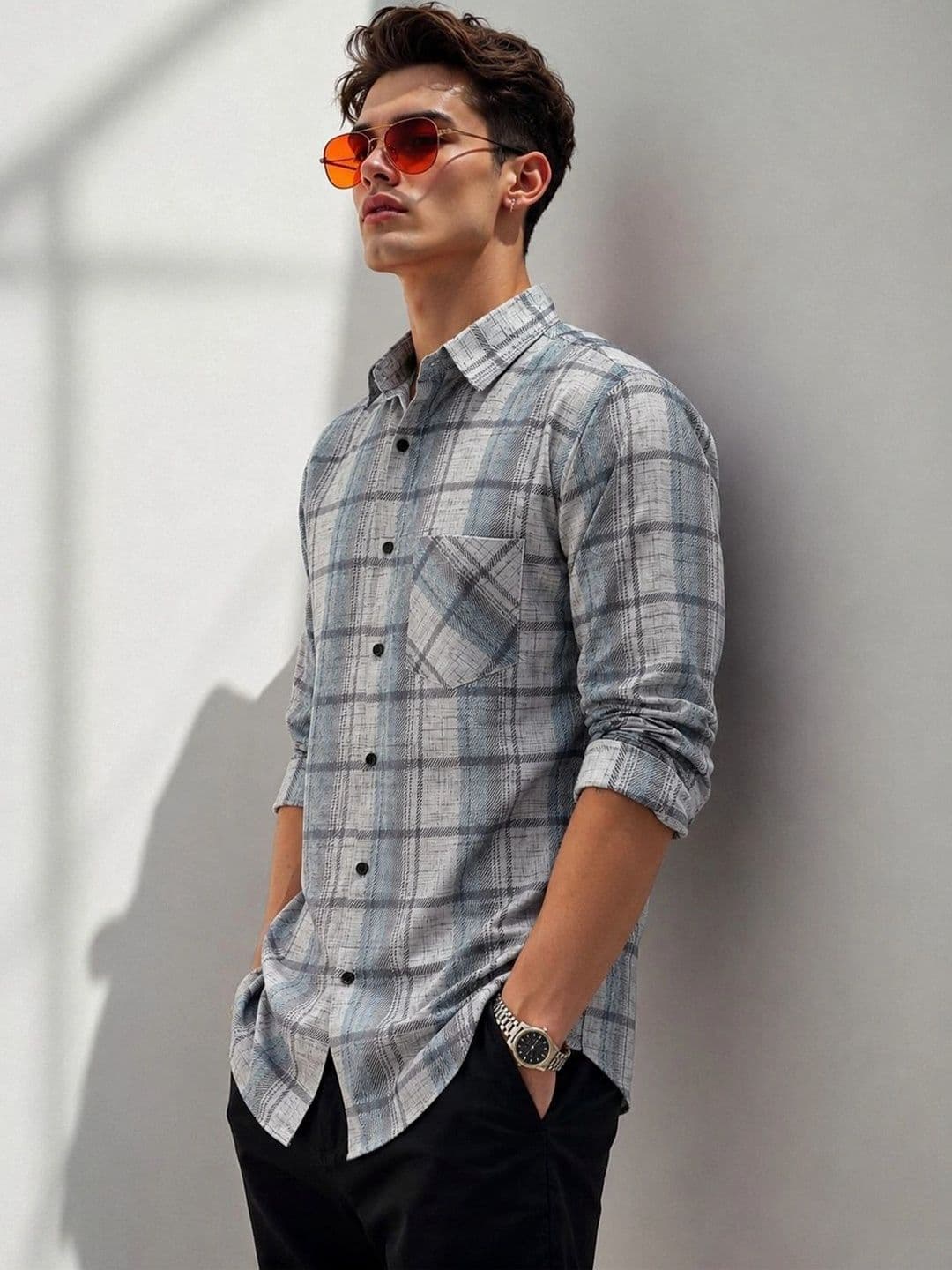 Mast & Harbour Men Comfort Checked Casual Shirt thumbnail 7