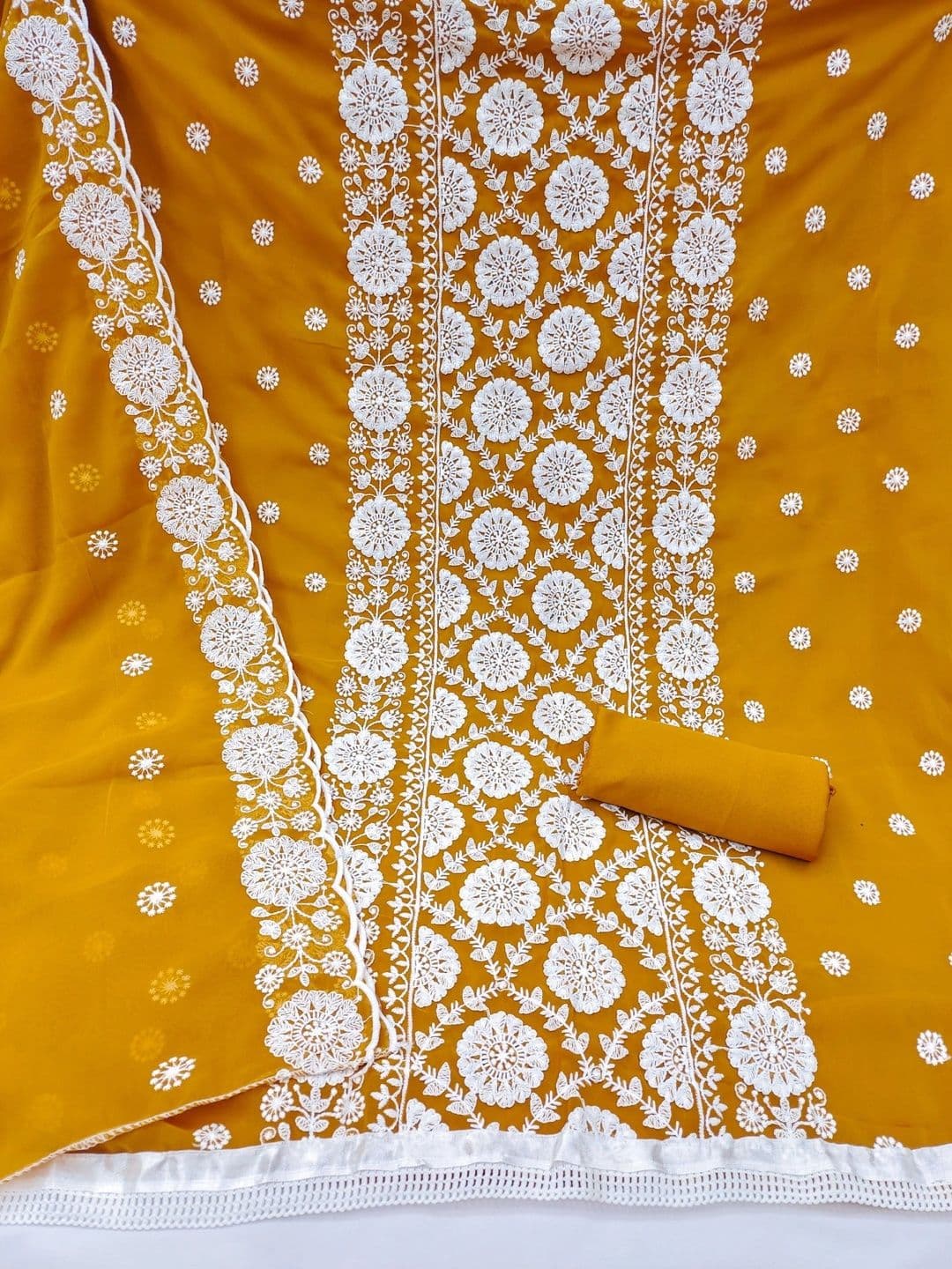 Dhaaga Ghar Embroidered Unstitched Dress Material thumbnail 2