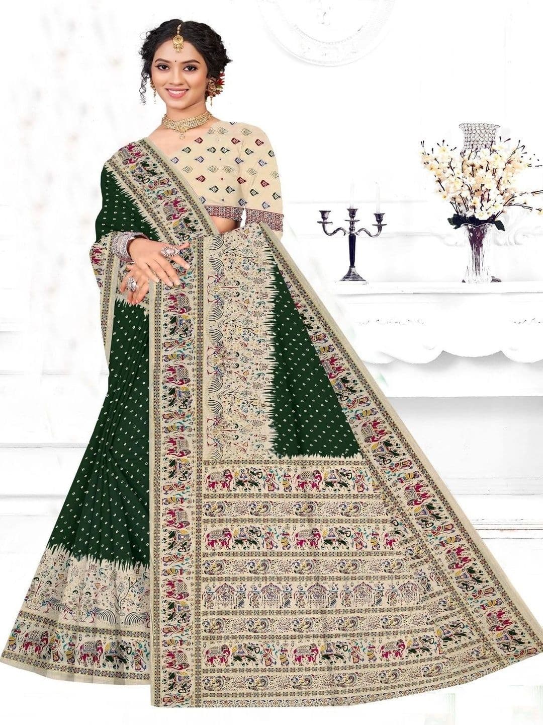 Clothnest Kalamkari Pure Cotton Saree - view 1