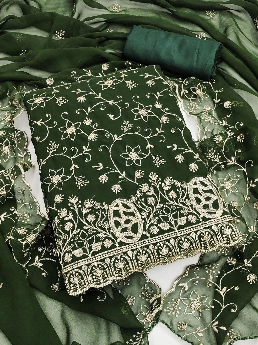 Dhaaga Ghar Embroidered Unstitched Dress Material - view 1