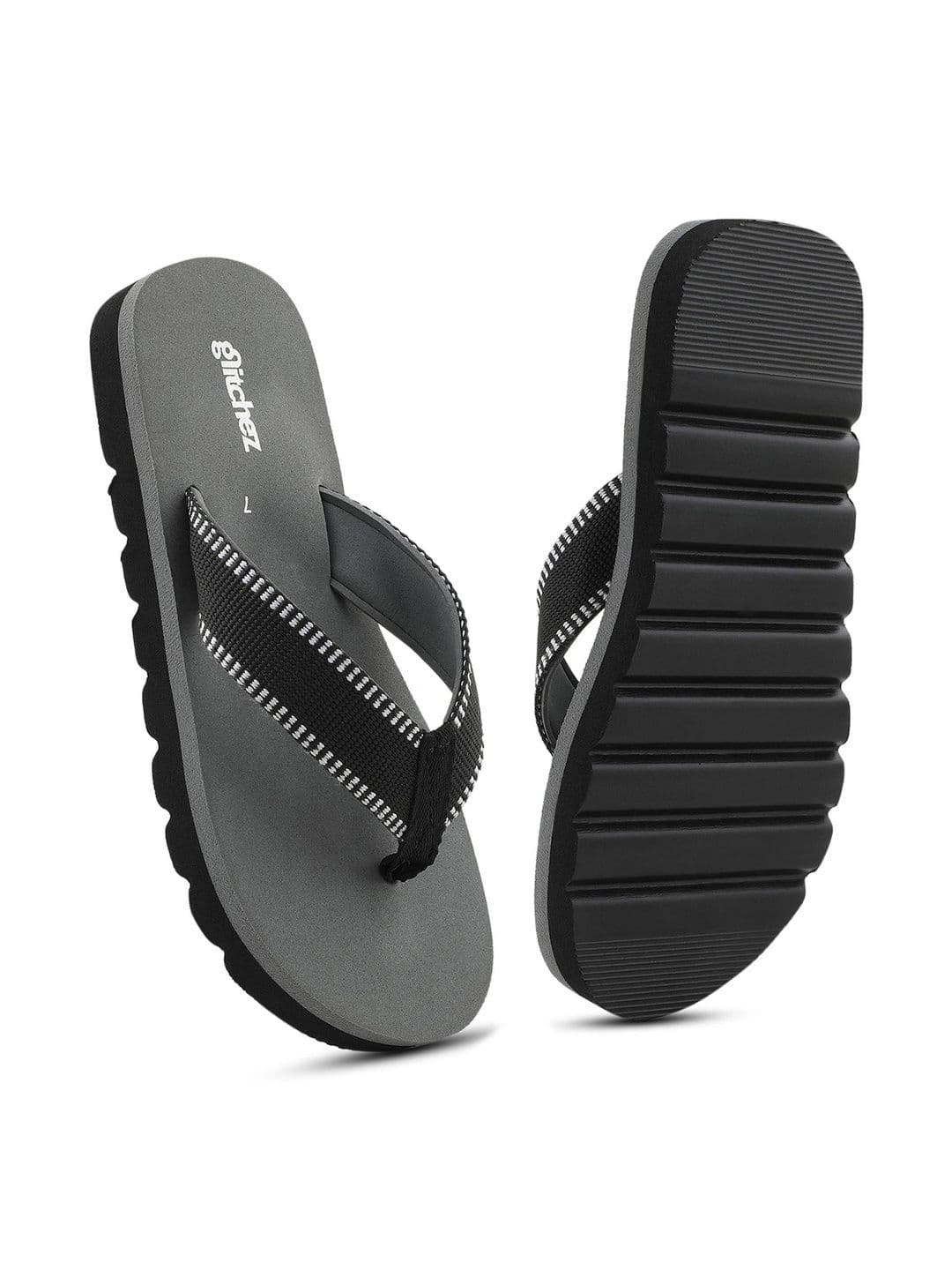 glitchez Men Striped Rubber Thong Flip-Flops thumbnail 3