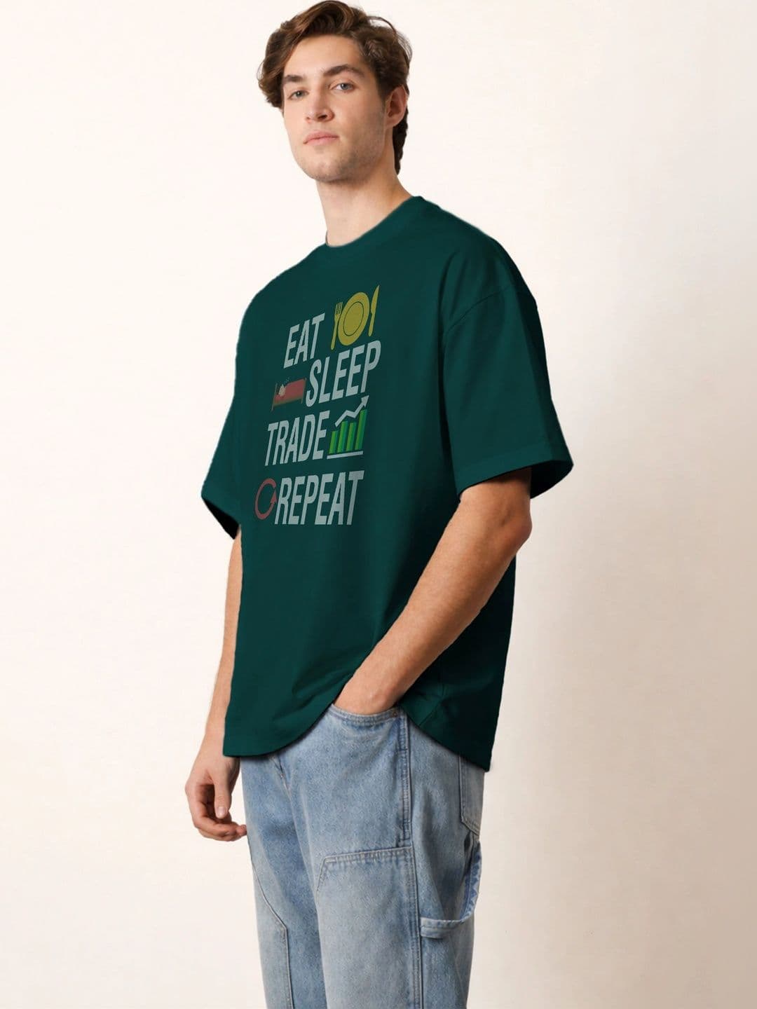 Moda rapido X TOGS & TERRE Men Typography Printed Organic Cotton Blend T-shirt thumbnail 3