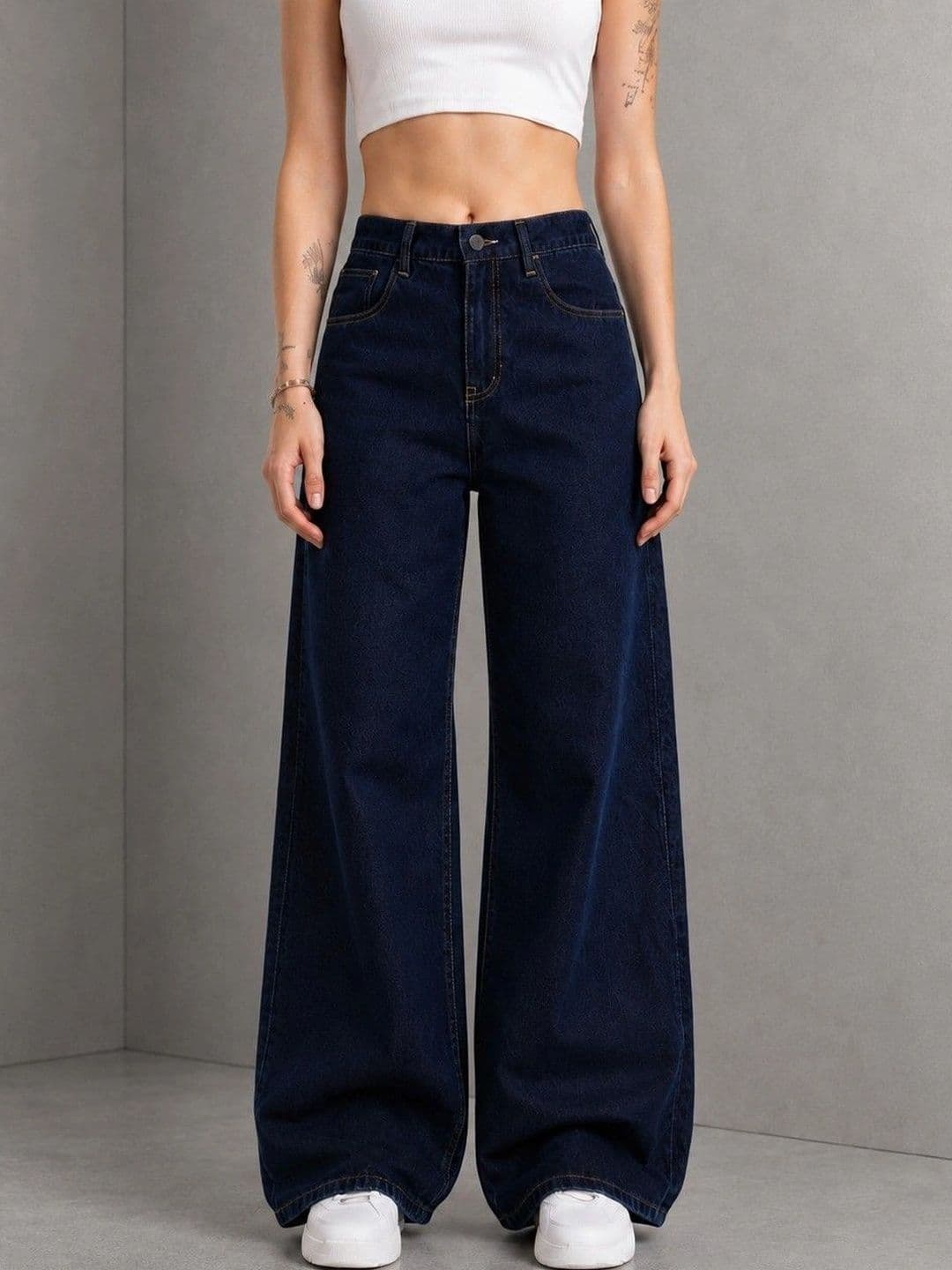 DressBerry Women Comfort Wide Leg High-Rise Stretchable Jeans - view 1