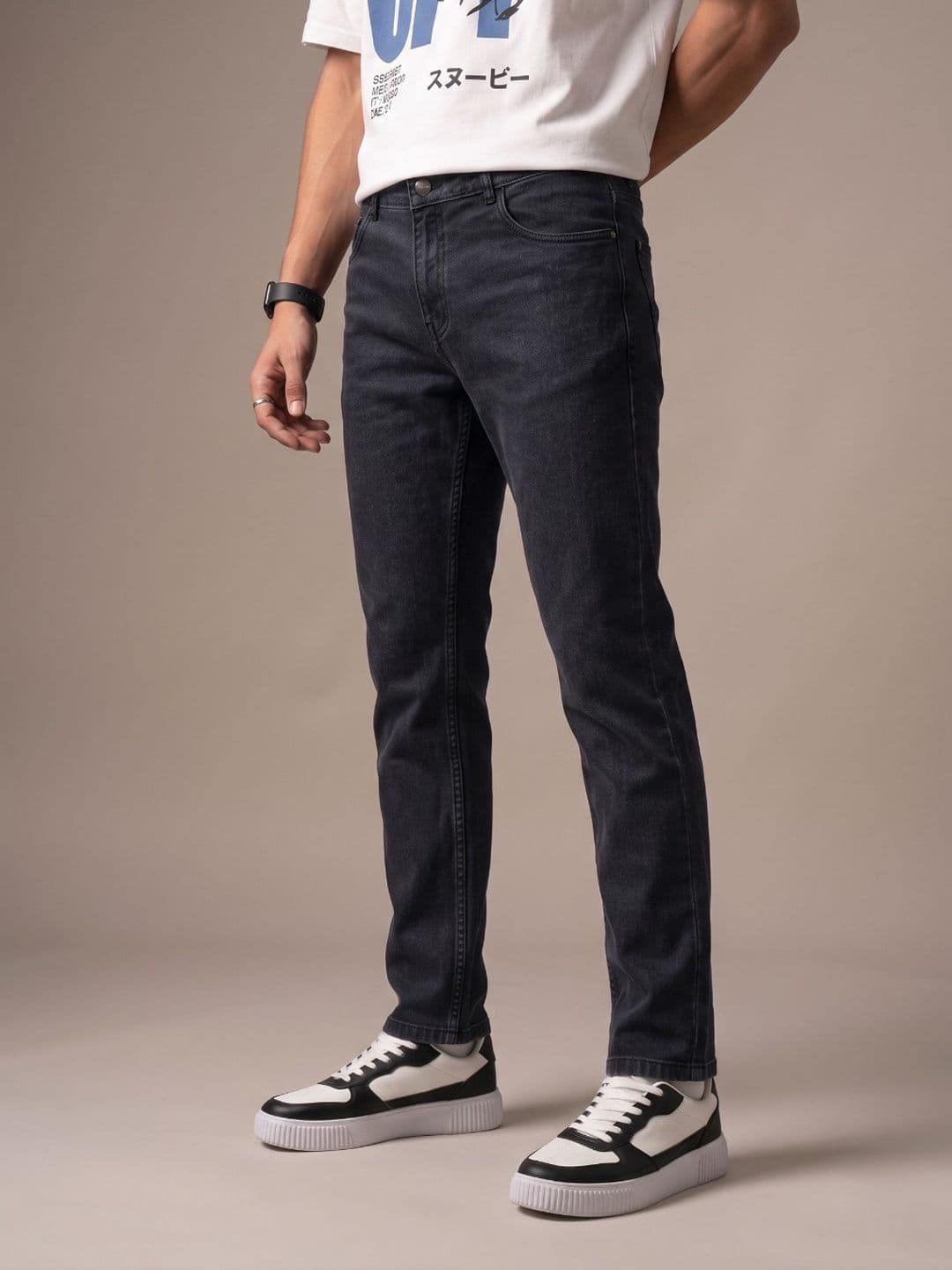 glitchez Men Slim Fit Mid-Rise Stretchable Jeans - view 1