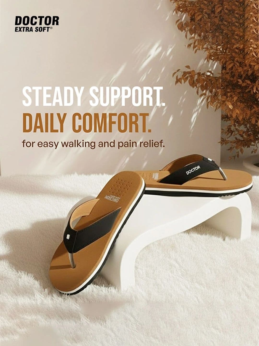 DOCTOR EXTRA SOFT Men Orthopedic Non-Slip Thong Flip-Flops thumbnail 2
