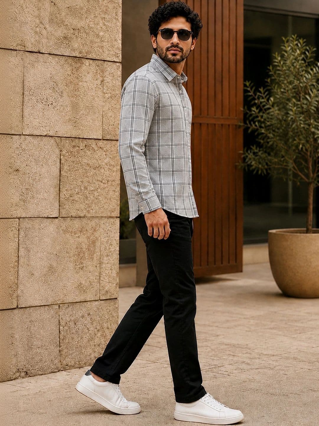 Chennis Men Slim Fit Checked Casual Shirt thumbnail 3