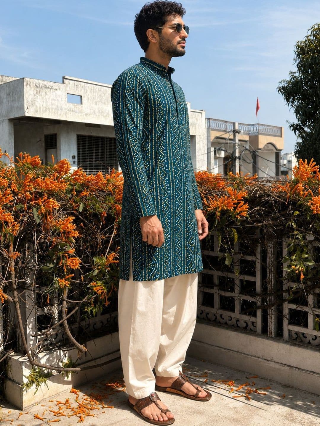 Anouk Men Ethnic Motifs Printed Indie Prints Kurta thumbnail 4
