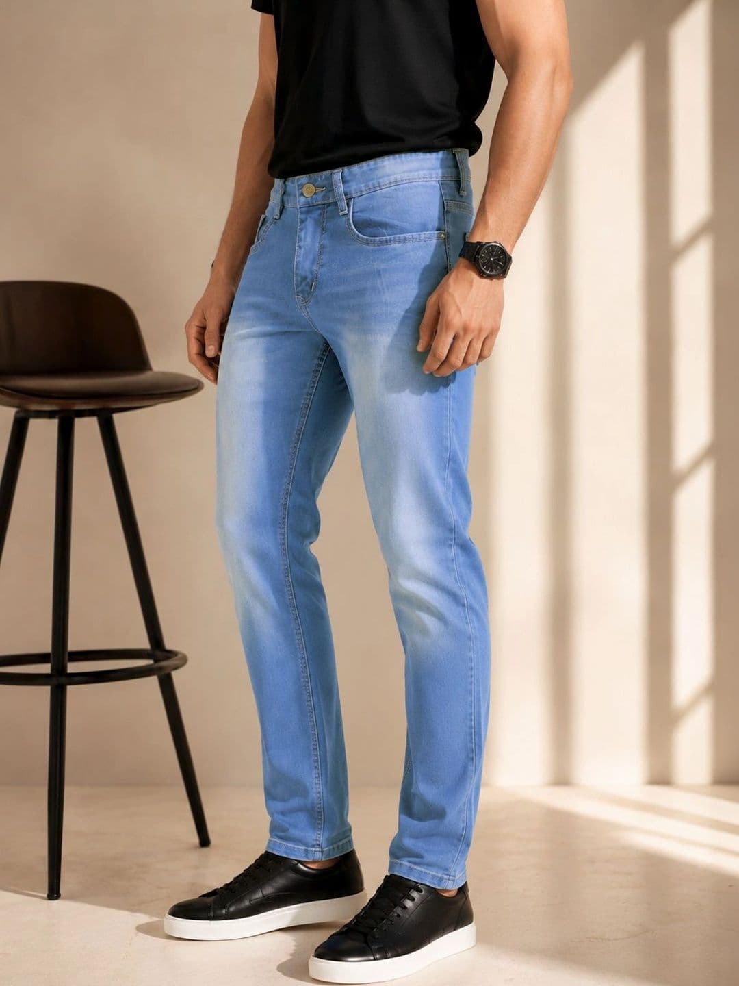 GEX Men Jean Regular Fit Mid-Rise Stretchable Jeans thumbnail 2