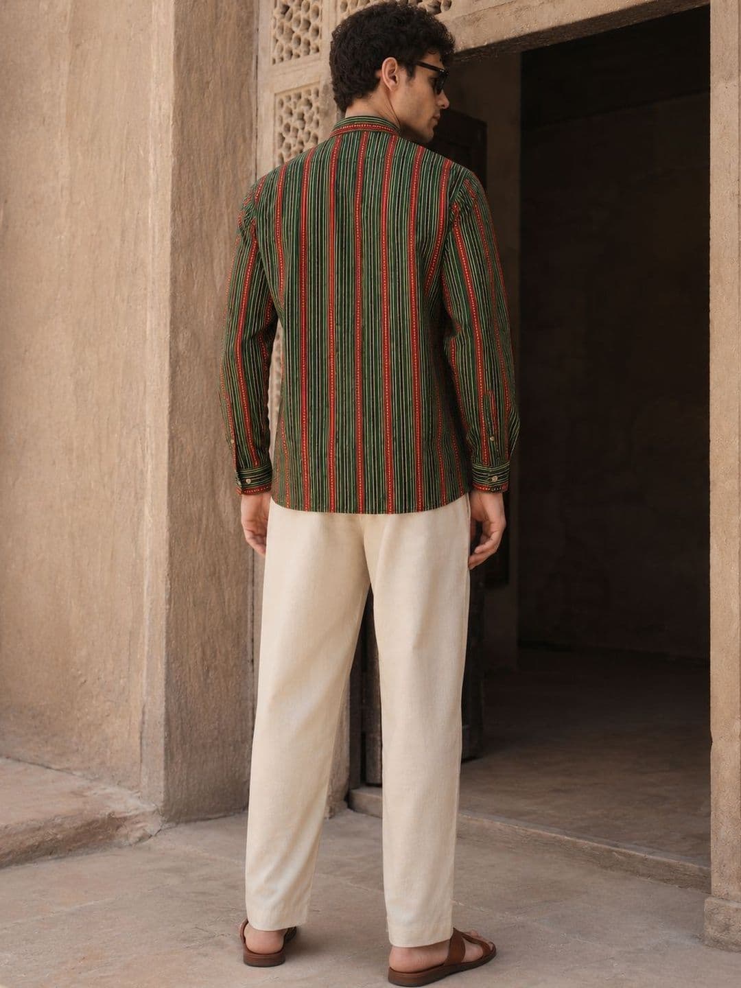 Anouk Men Cotton Striped Kurta thumbnail 6