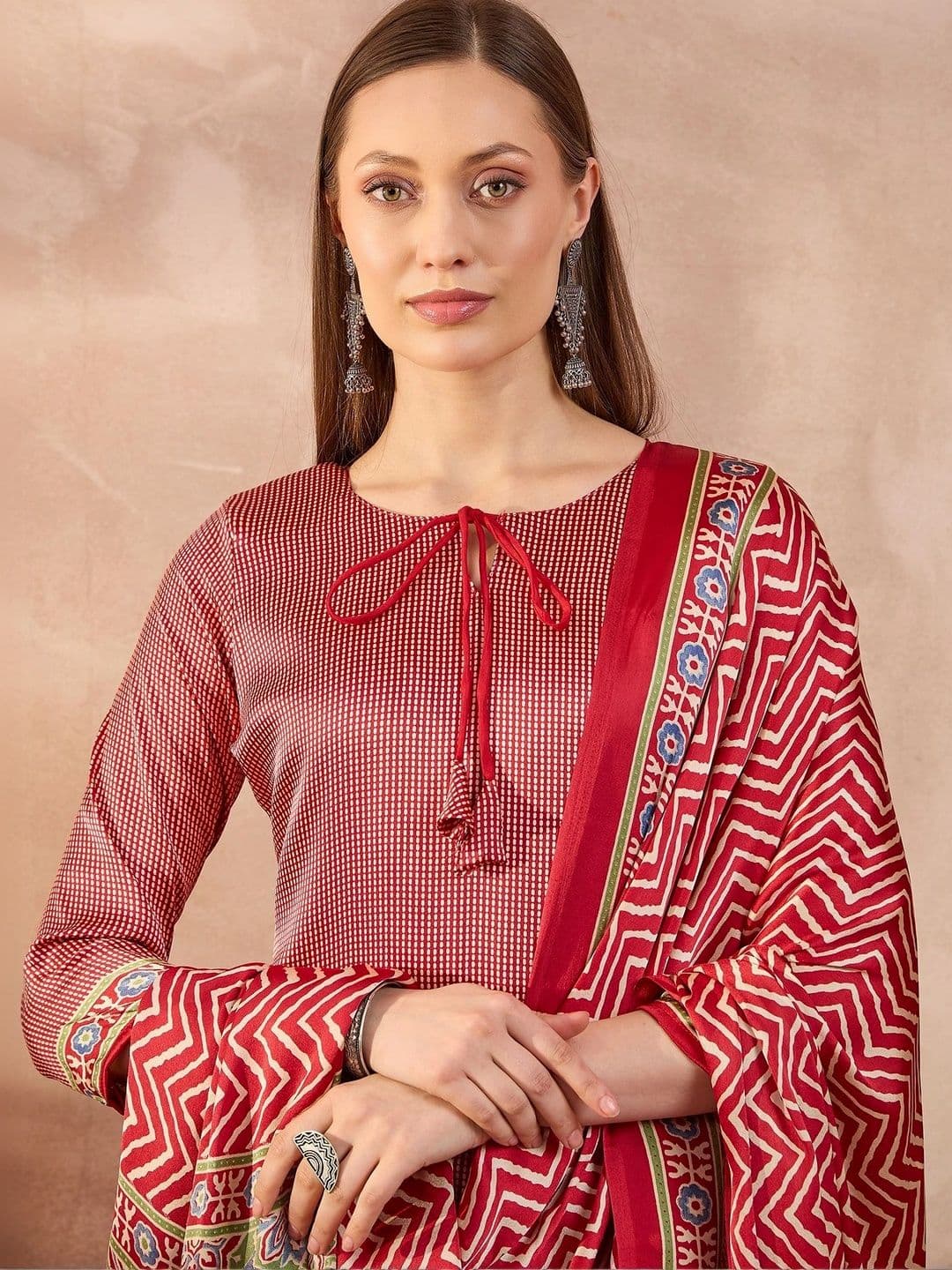 ZYVIRA Satin Unstitched Dress Material thumbnail 7