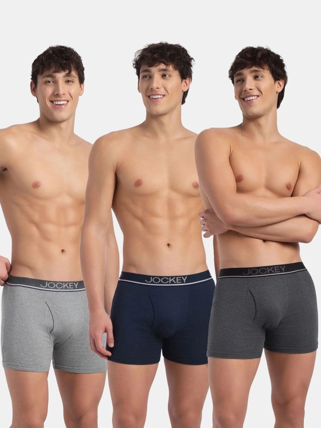 Jockey Pack of 3 Super Combed Cotton Rib Boxer Brief with Ultrasoft Waistband-8009 - view 1