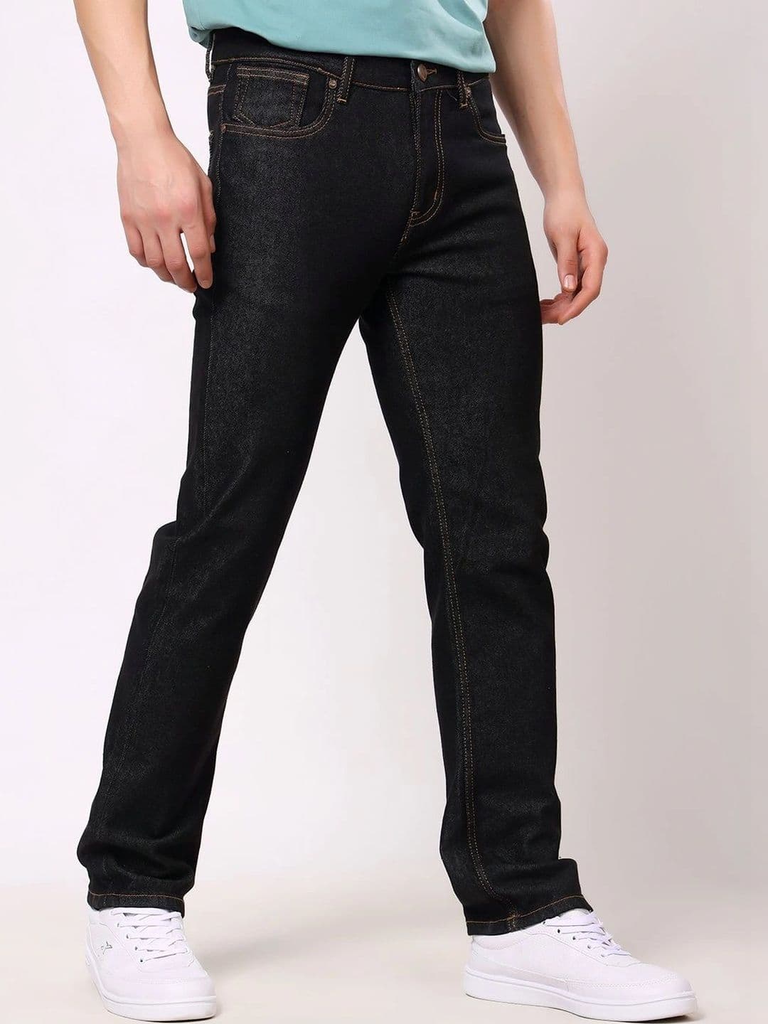 Stylox Men Comfort Relaxed Fit Mid-Rise Stretchable Jeans thumbnail 3