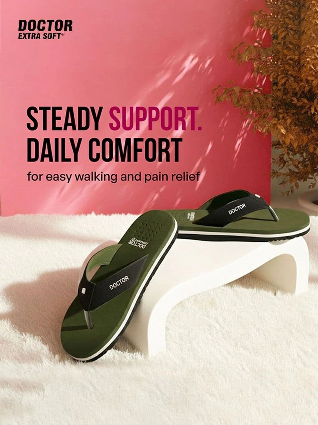 DOCTOR EXTRA SOFT Men Orthopedic Non-Slip Thong Flip-Flops thumbnail 2