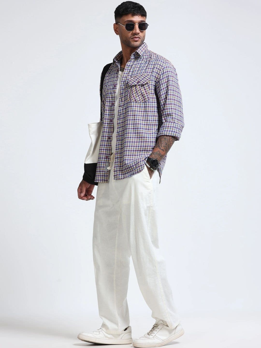 FashionDistrict Men Comfort Sheer Checked Casual Shirt thumbnail 4