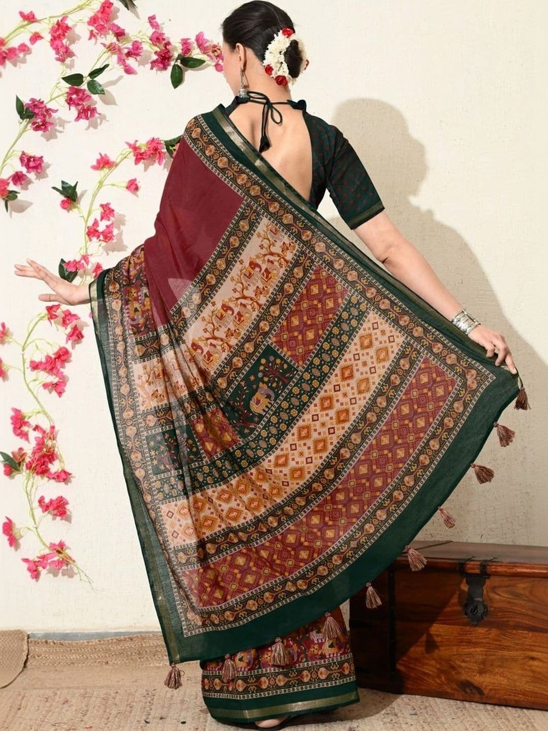 KALINI Kalamkari Saree thumbnail 2