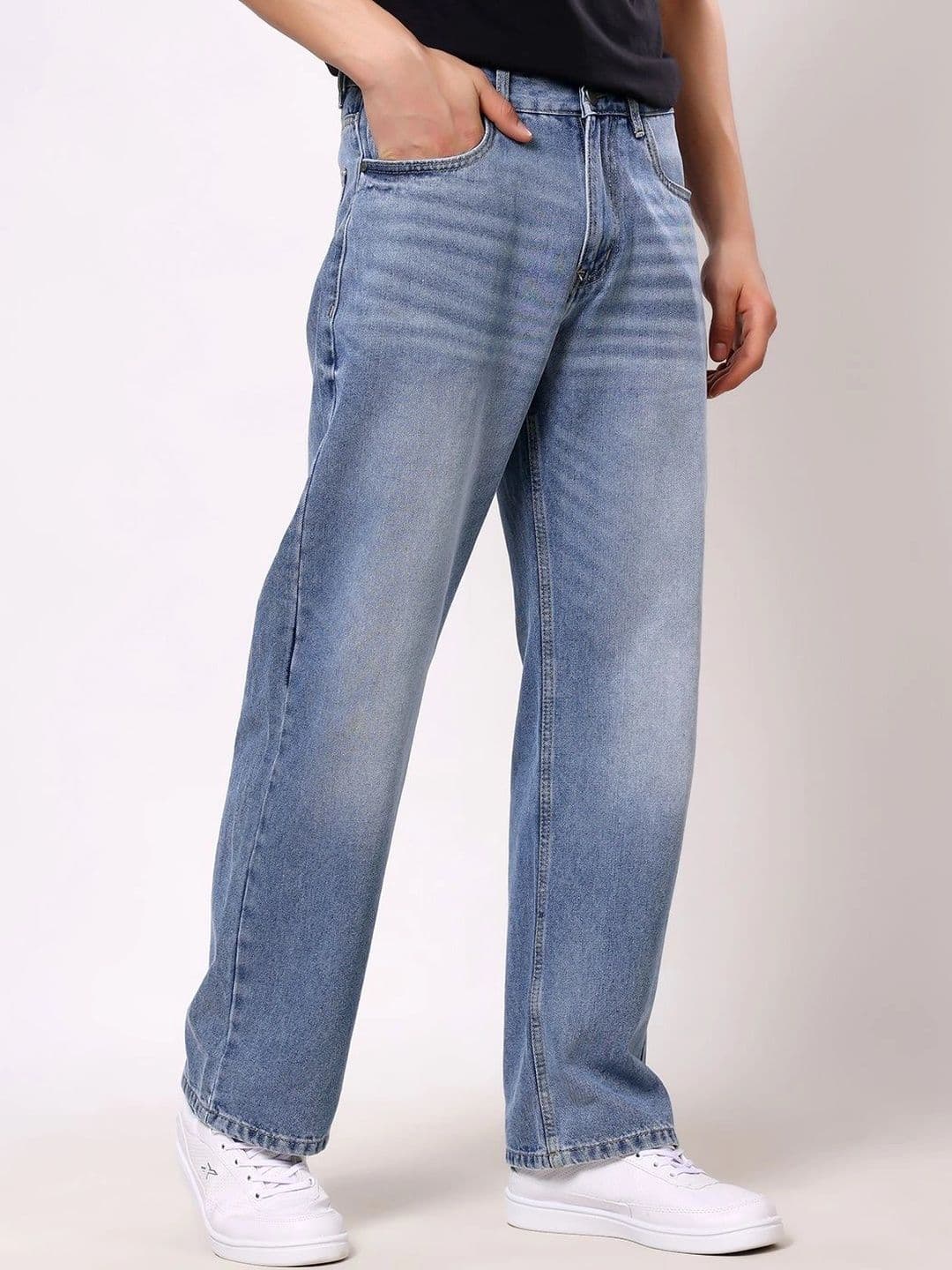 Stylox Men's Baggy Fit Non-Stretchable Mid-Rise Jeans thumbnail 6
