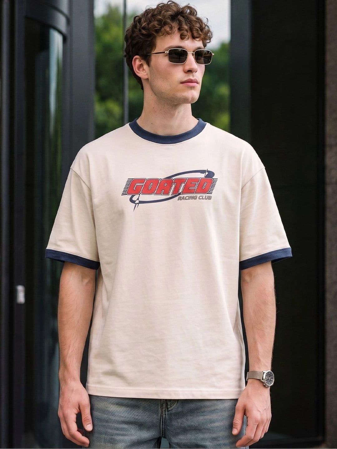 VEIRDO Men Typography Printed Pure Cotton T-shirt thumbnail 3