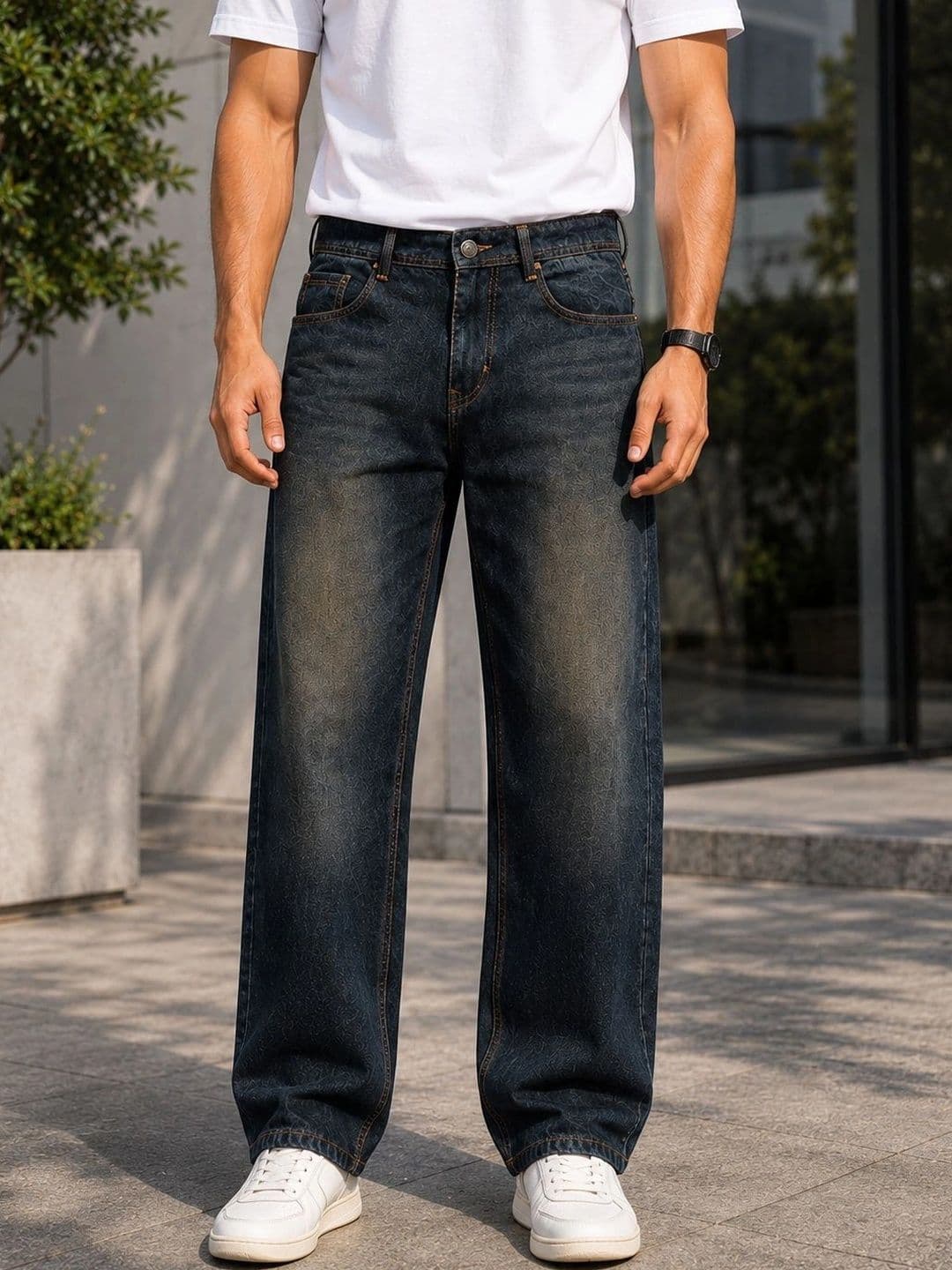 FALKRA Men Mid-Rise Low Distress Jeans - view 1