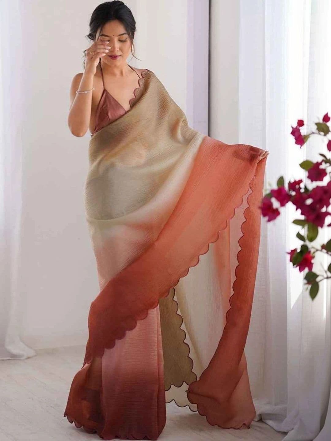 Moda Rapido Ombre Silk Blend Kanjeevaram Saree thumbnail 5