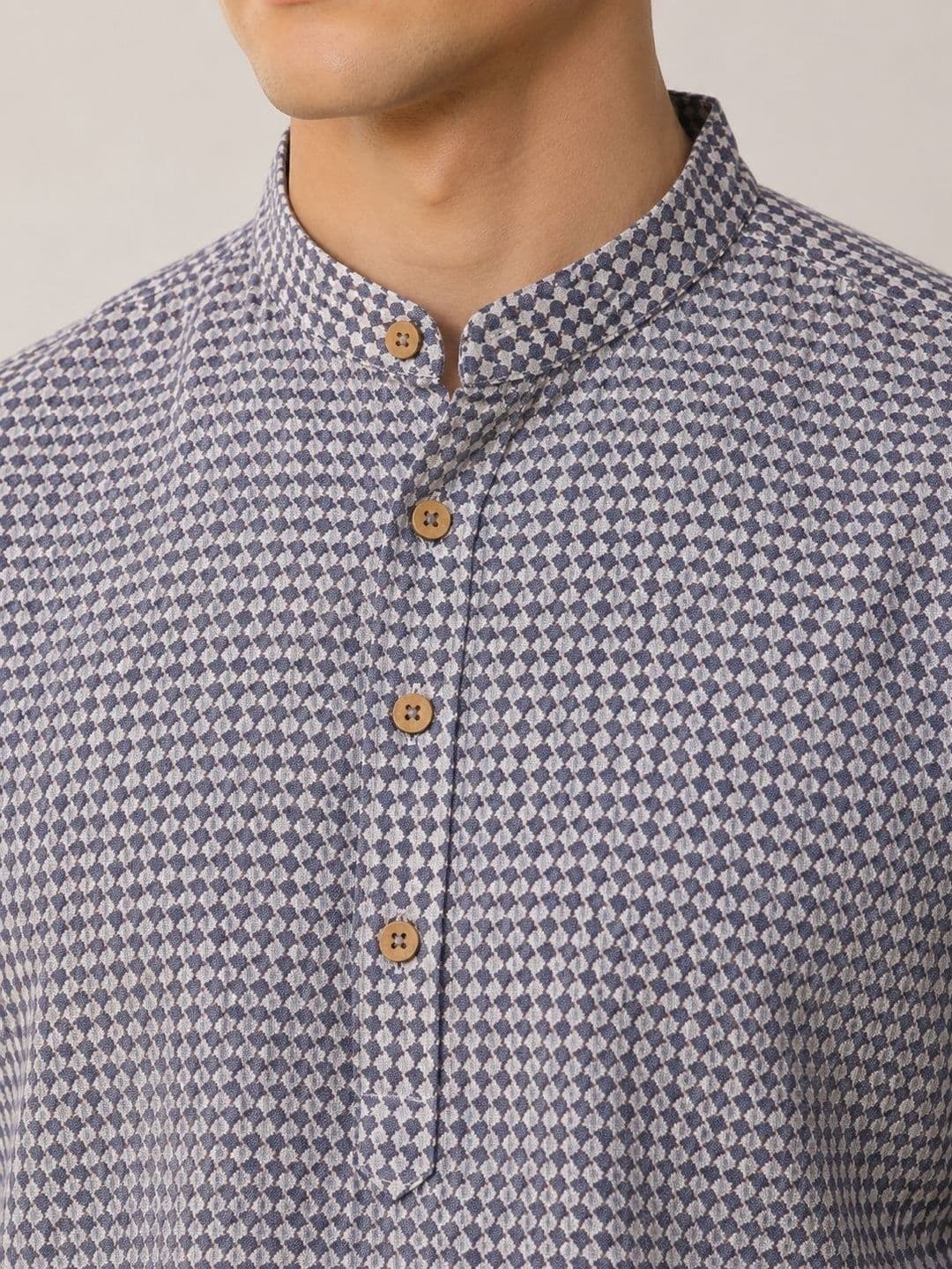 Anouk Men Self Weave Cotton Kurta thumbnail 11